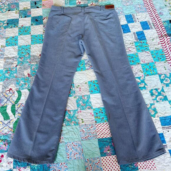 Vintage 80s/90s Levi's 549 Grey Bootcut Leather Jerky Tag Action Slacks USA 38 - Picture 4 of 7